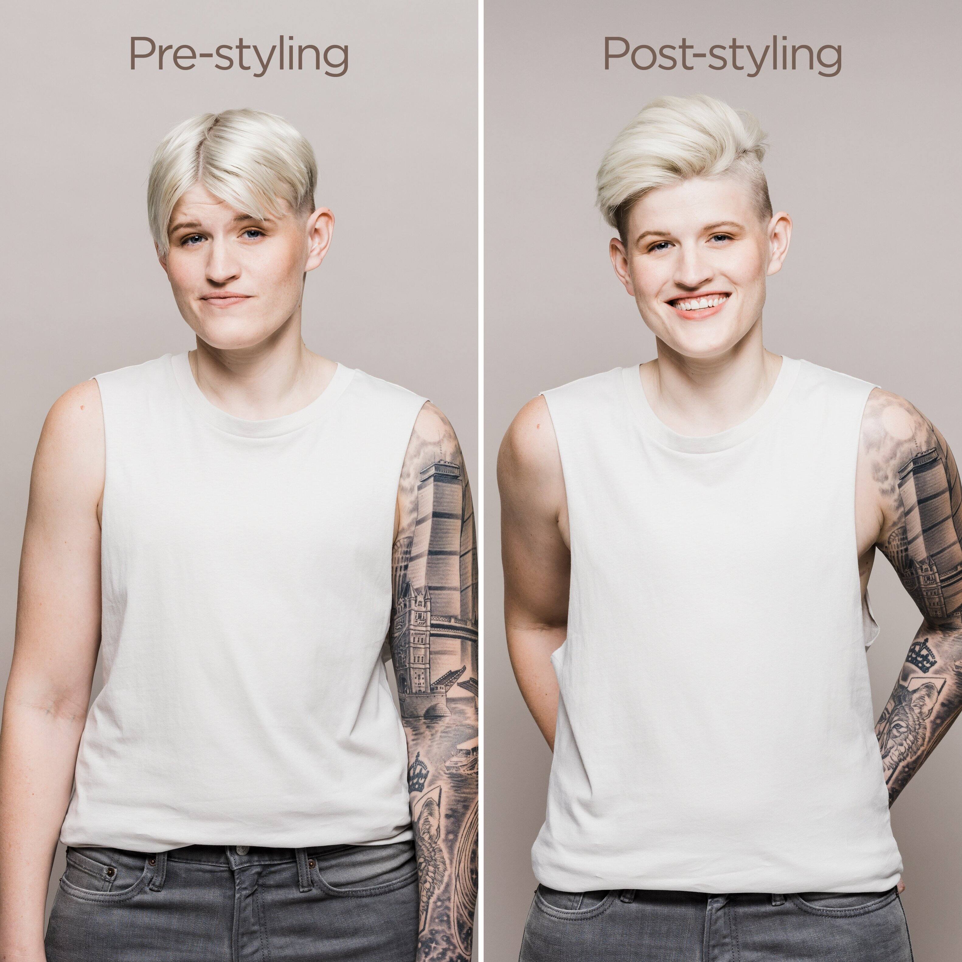 Pre-styling  
Post-styling