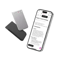 PLAUD - Note Smart AI Voice/Audio Recorder - Silver - Front_Zoom