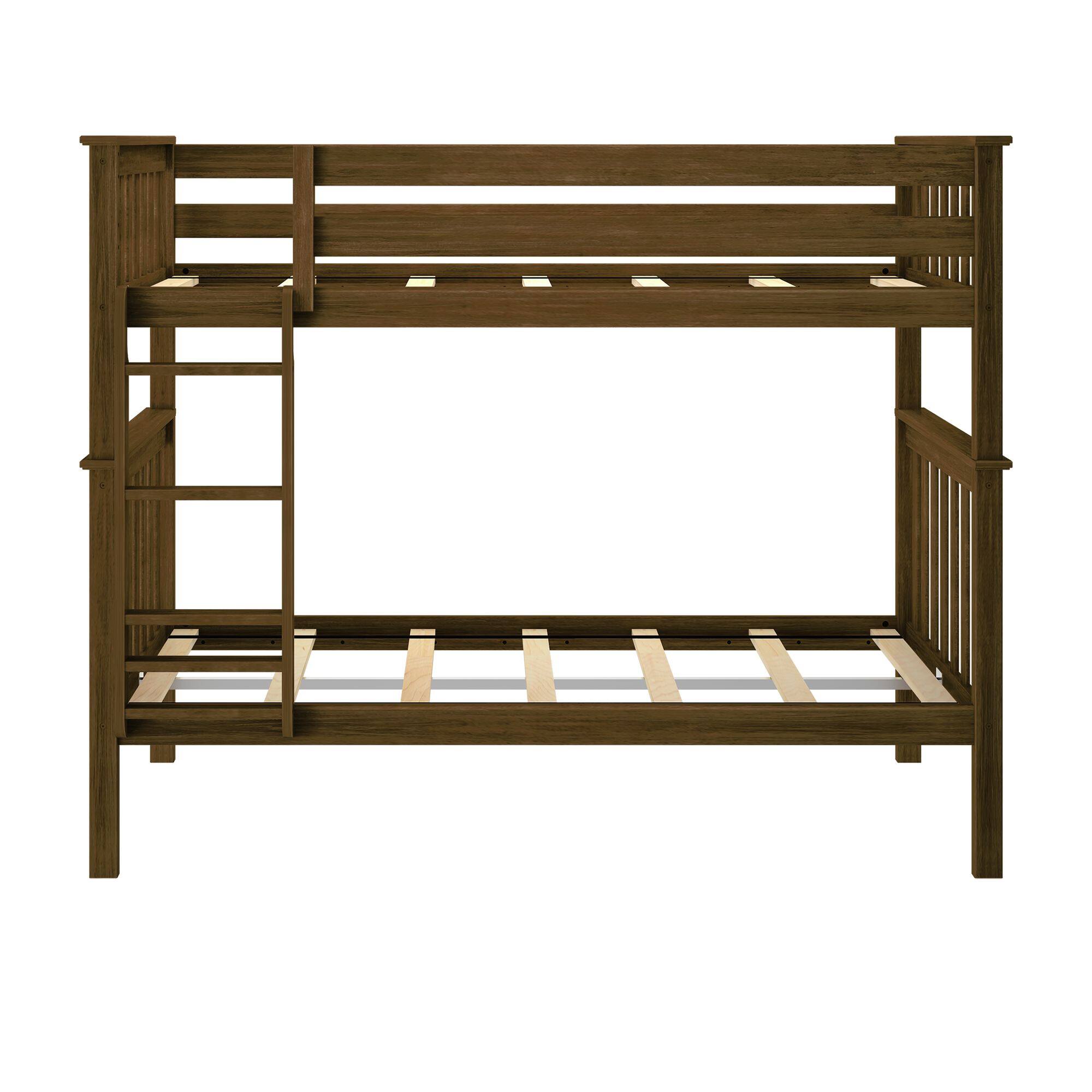 Alt View 5. Plank+Beam - Classic Twin over Twin Bunk Bed, Walnut - Walnut.
