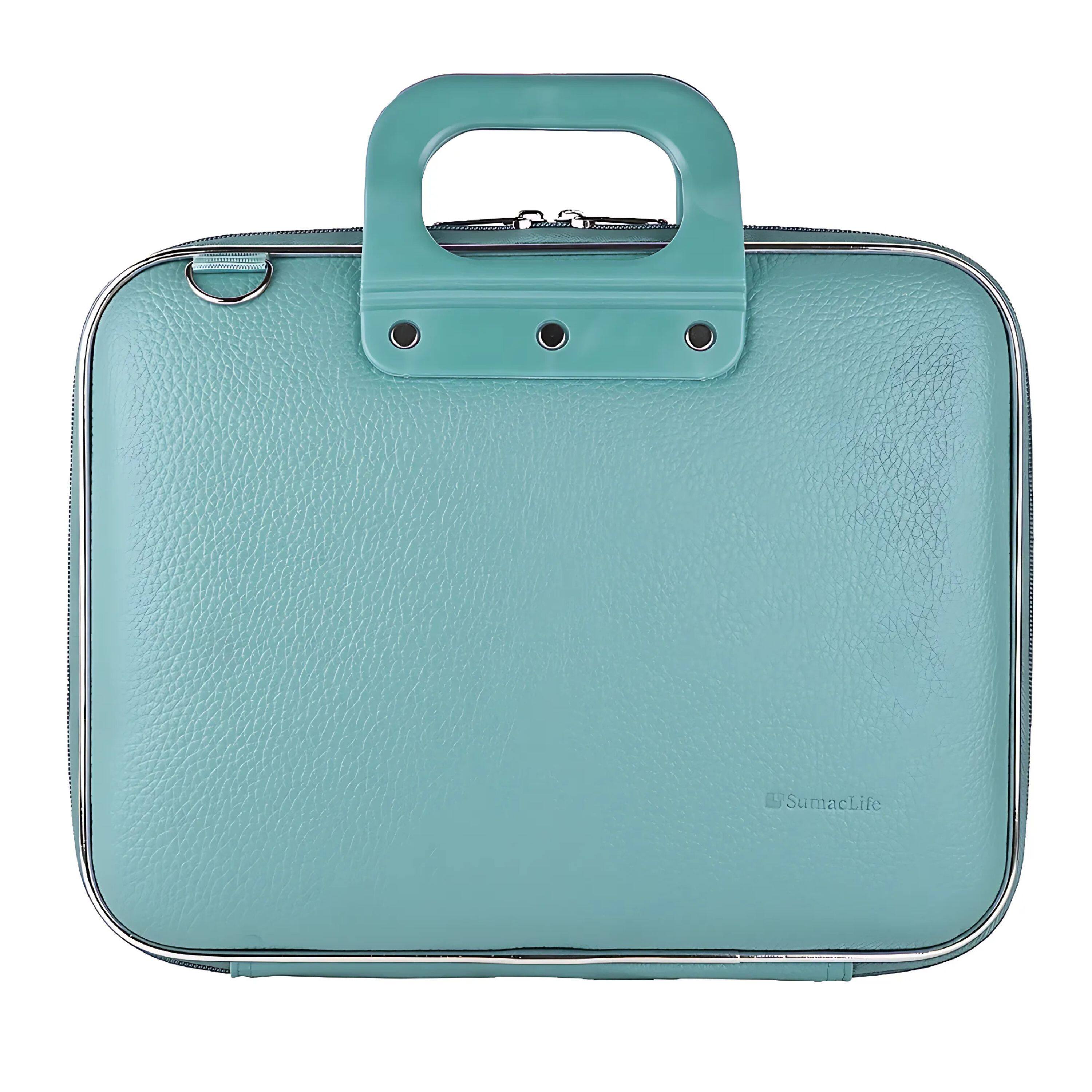 Front. Kitcheniva - Leather Laptop Shoulder Bag Carry Case For 11" To 12" Laptop Blue - Blue.