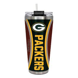 Great American Products - Green Bay Packers 32oz. Big Slim Game Ball Travel Tumbler - Brown