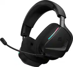 Front. CORSAIR - VOID v2 Max Wireless Gaming Headset with 2.4GHz + Bluetooth Simultaneous for PC, PS5, PS4, Switch, Mobile - Carbon.