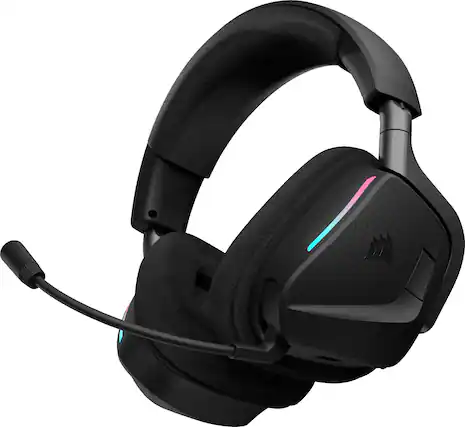 Front. CORSAIR - VOID v2 MAX WIRELESS Gaming Headset - Black.