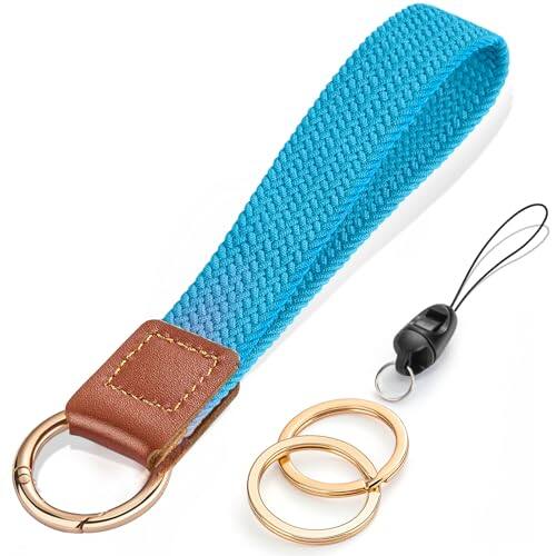 Stylel Star - Stretchy Wristlet Lanyard for Women & Men Short Key Chain Car Keys Card Wallet Phone