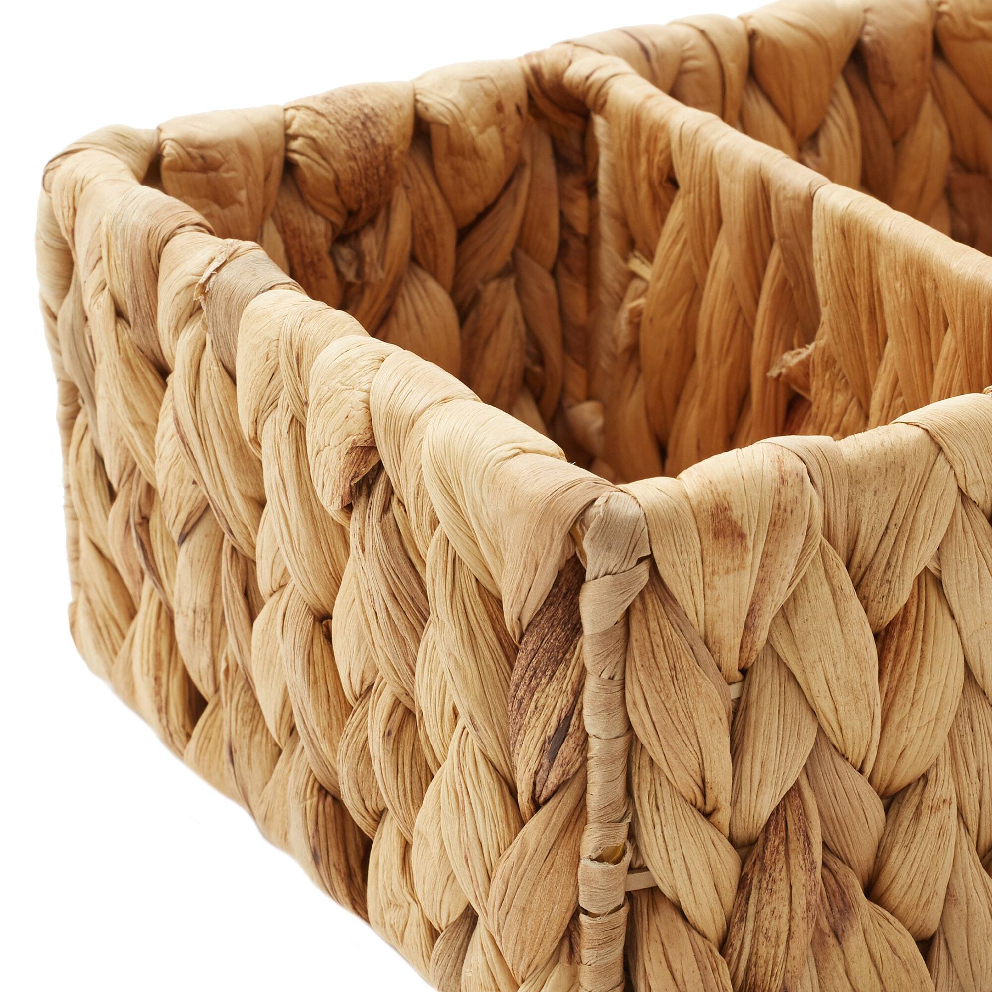 Alt View 5. Casafield - 2 Water Hyacinth Storage Baskets - Woven Storage Bins - Natural - Hyacinth.