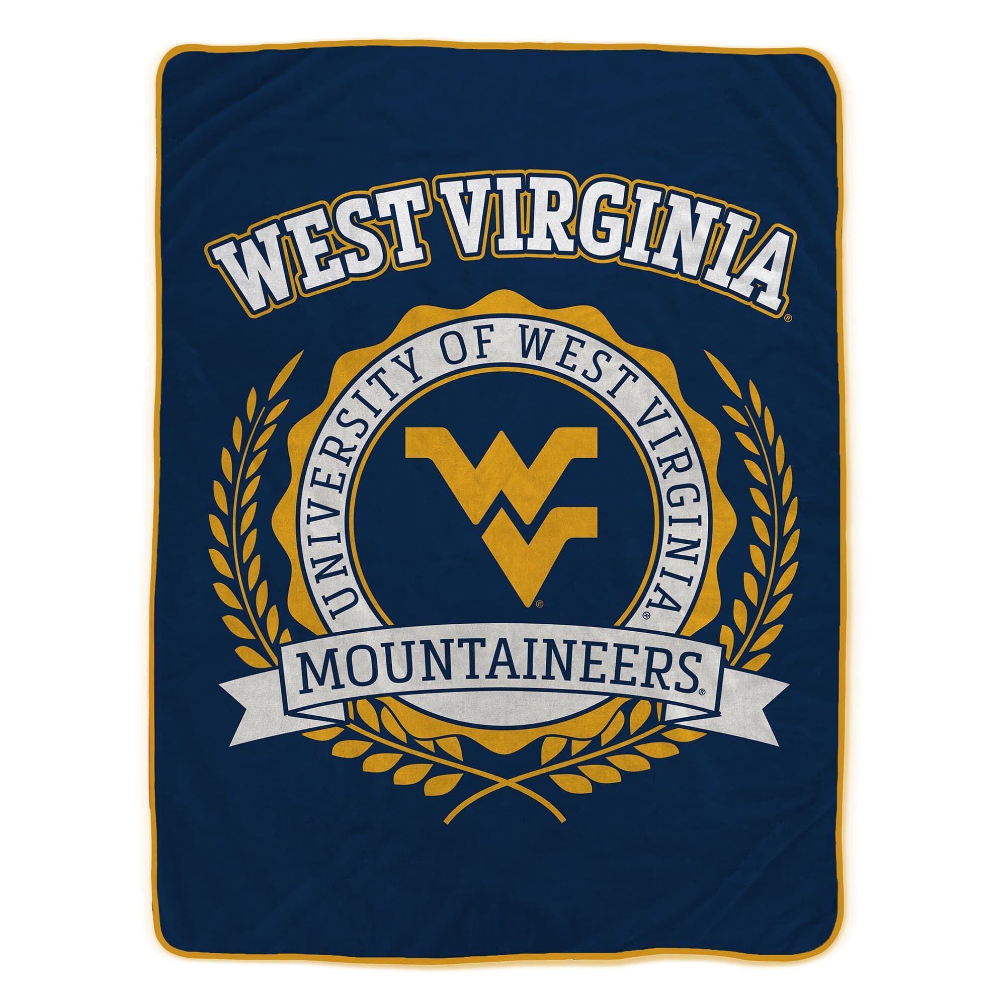 Pegasus - West Virginia Mountaineers 50" x 60" University Crest Ultra Soft Blanket - Multicolor