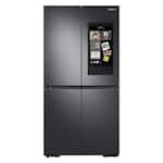 Samsung - 23 cu. ft. 4-Door Flex Counter Depth Smart Refrigerator with Family Hub - Black Stainless Steel