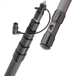 K-Tek - KP12CCR 12' KlassicPro Graphite 6-Section Boompole with KPCK12 Internal XLR Coiled Cable and KPCCR Side Exit