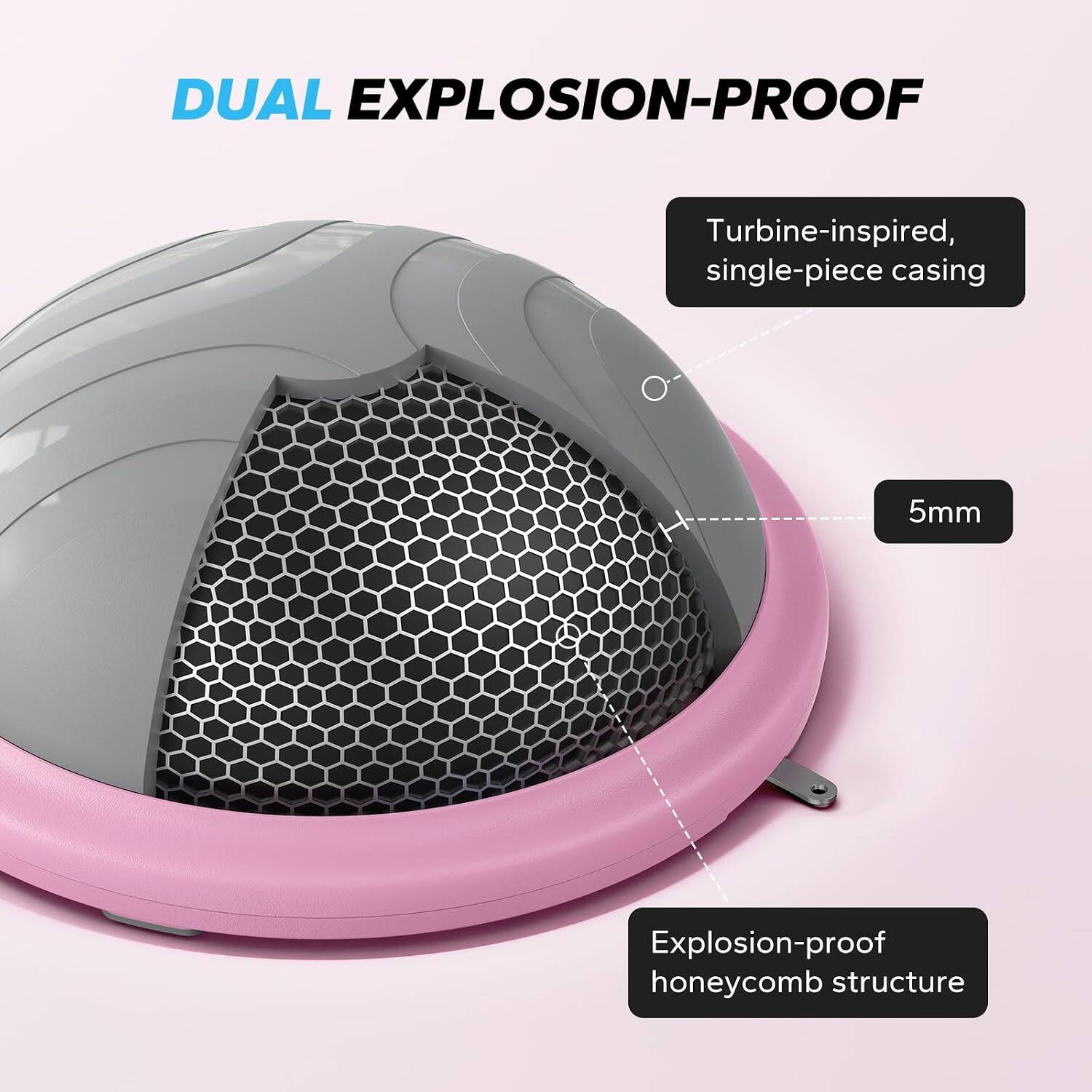 DUAL EXPLOSION-PROOF

Turbine-inspired, single-piece casing

5mm

Explosion-proof honeycomb structure