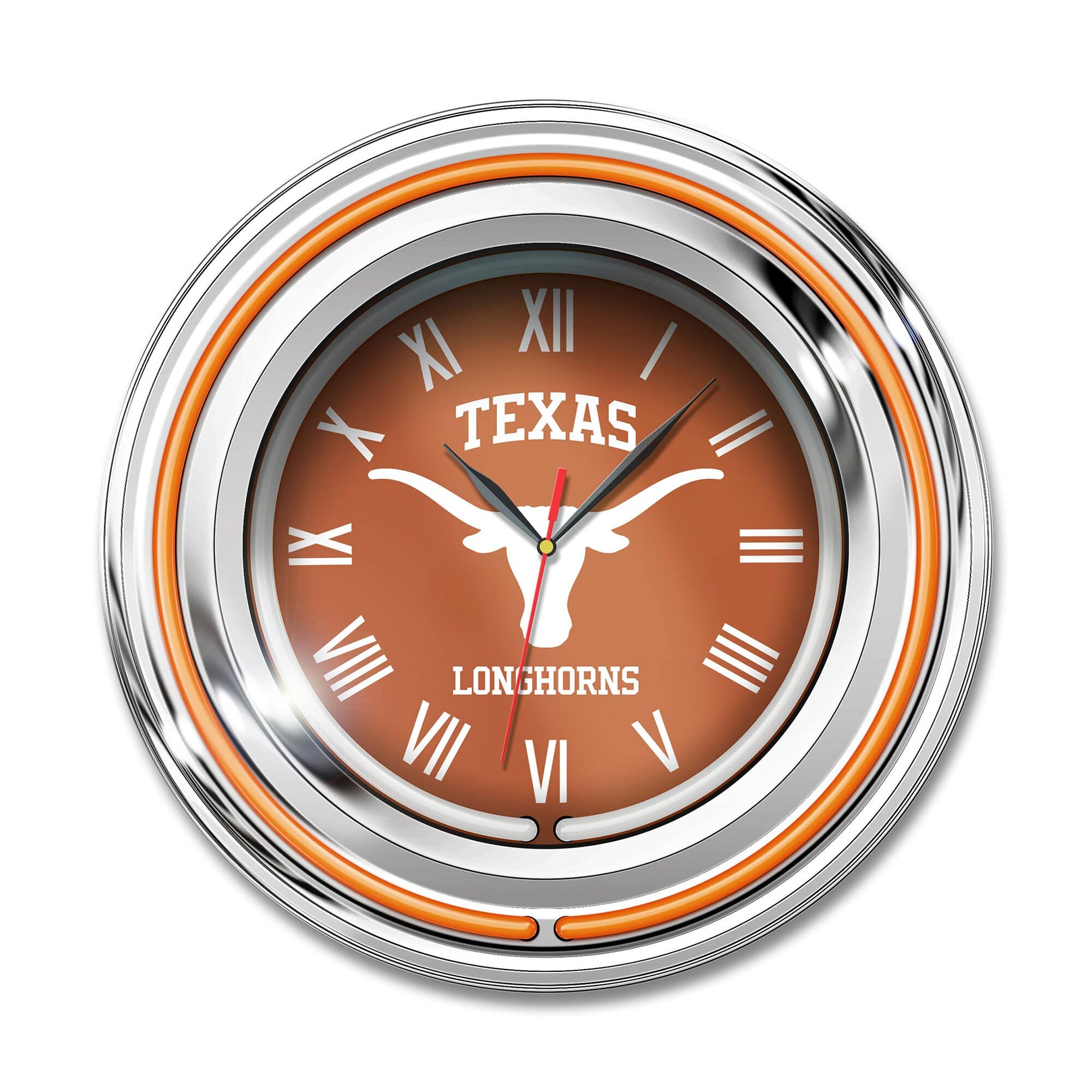 Imperial - Texas Longhorns 15" Team Color Neon Clock - Brown