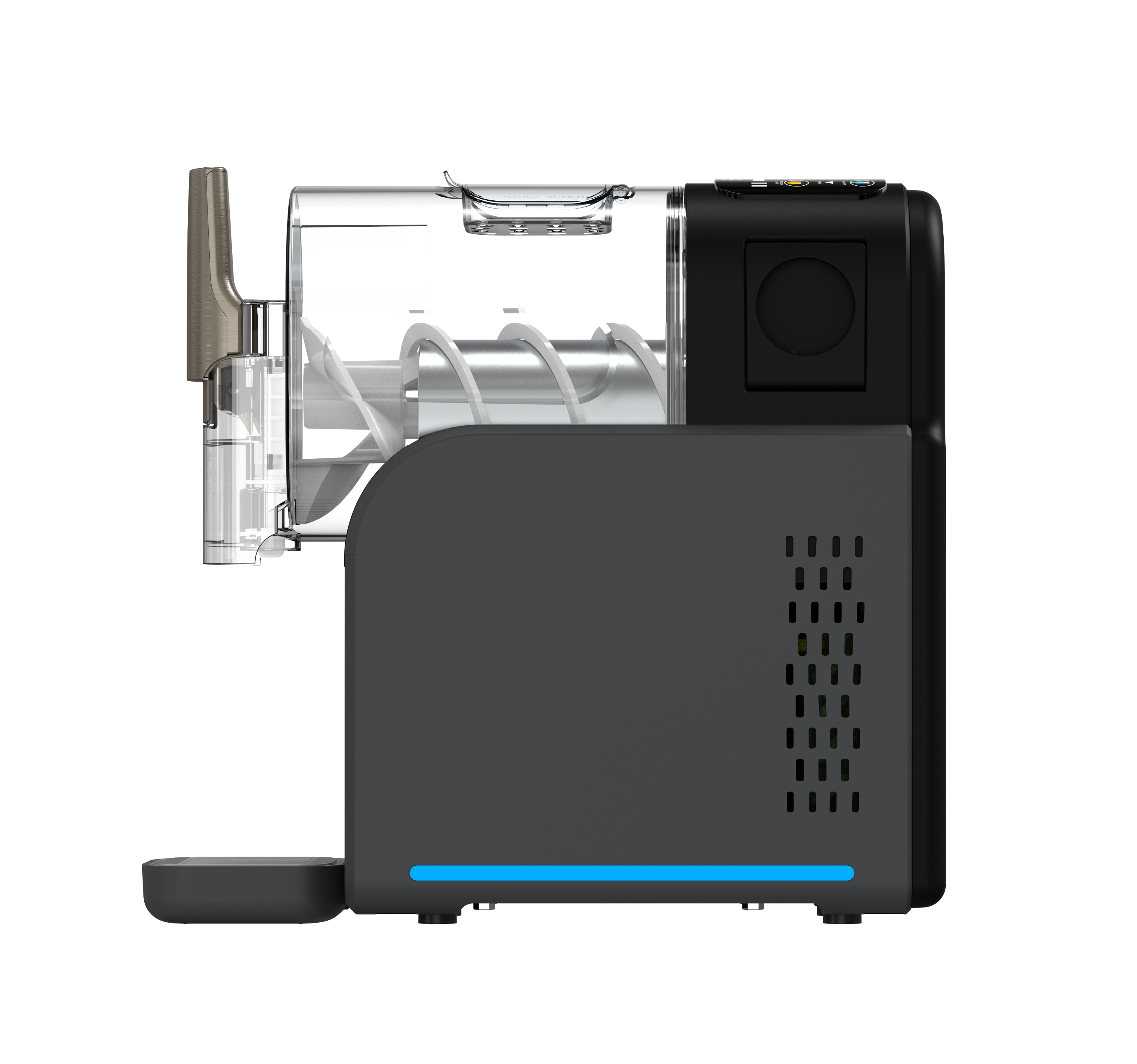 Left. COWIN - Frozen Drink Maker - Slushie Machine with 5 Presets Custom Option  Easy-Dispensing Lever - grey.