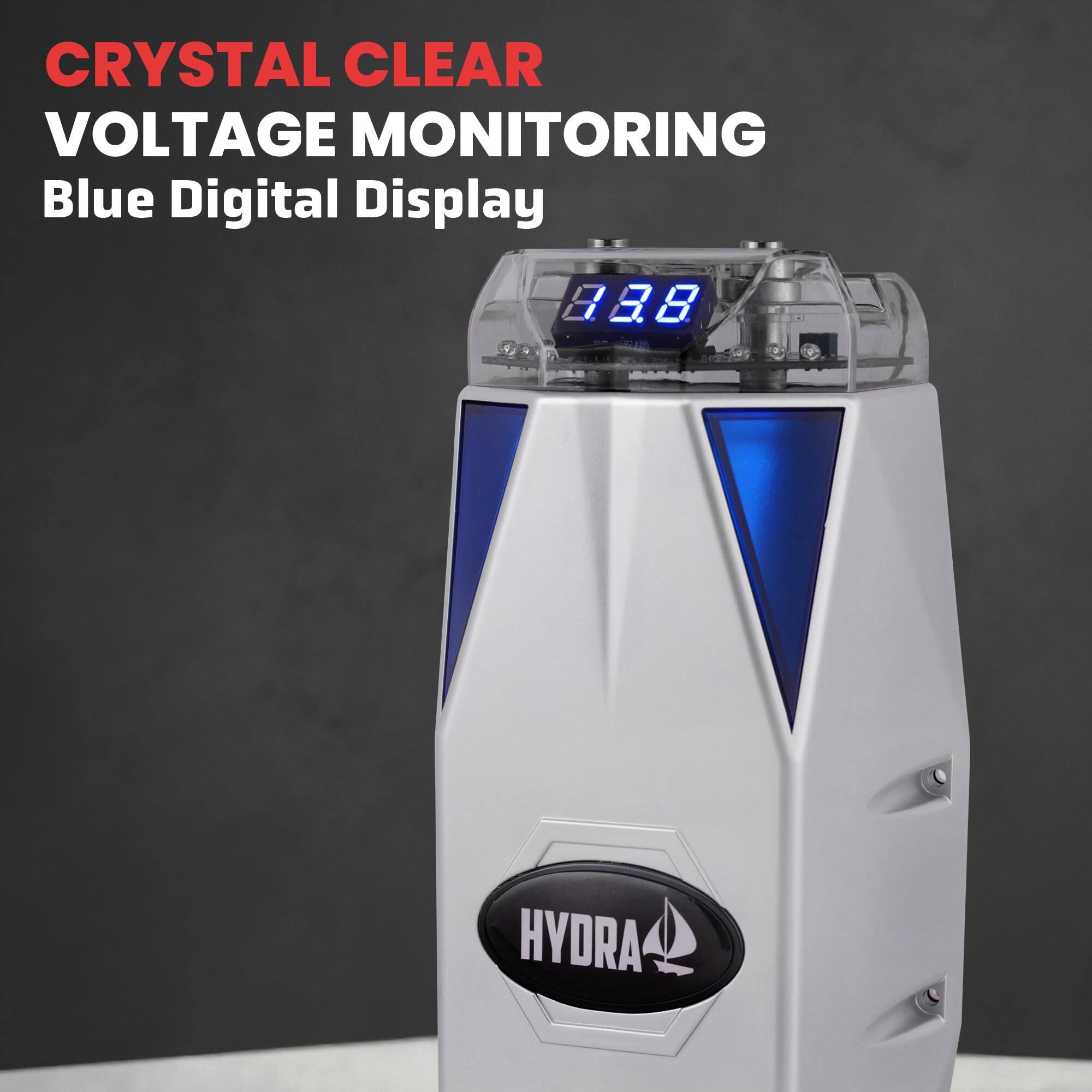 CRYSTAL CLEAR VOLTAGE MONITORING  
Blue Digital Display  
HYDRA