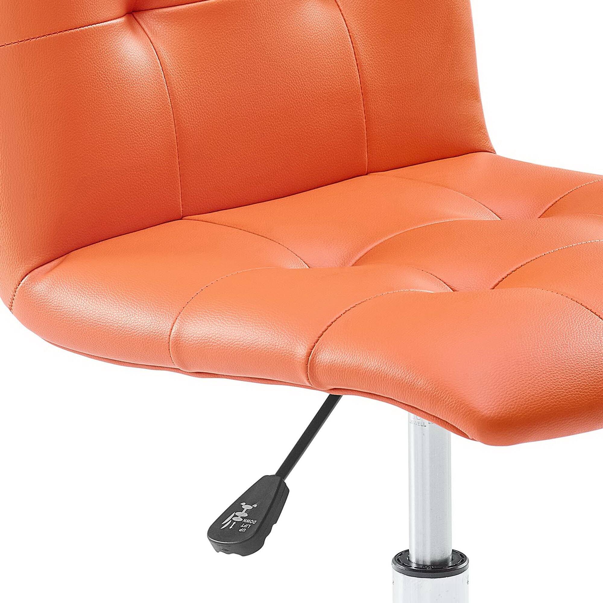 Alt View 7. Modway - Prim Armless Mid Back Office Chair by Modway - Orange.