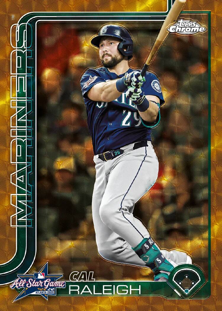 TOPPS Chrome  
MARINERS  
CAL RALEIGH  
All Star Game  
ATLANTA-2025  
RALEIGH