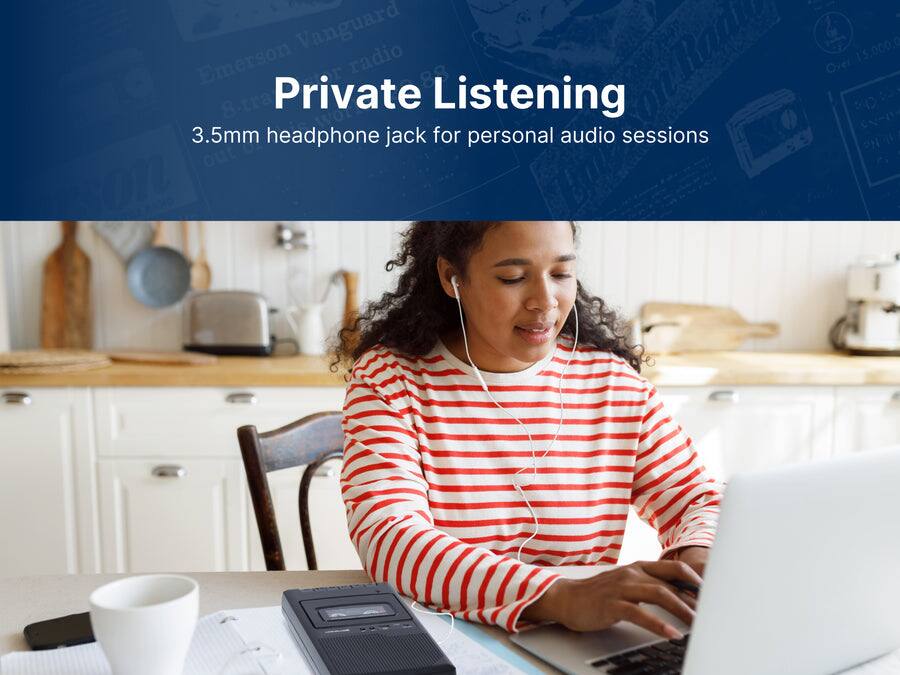 Vanguard Ralte Emerson radio 88 8.tra Private Listening 3.5mm headphone jack for personal audio sessions out son 15,000 Over P40 C PN