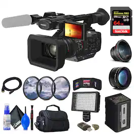 Panasonic - HC-X20 4K Mobile Camcorder with Rich Connectivity + 64GB Card + More