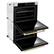 Alt View 1. ZLINE - ZLINE 30 in. Autograph Double Wall Oven w/ Air Fry in Satin Steel w/ White and Bronze - Satin Stainless Steel.
