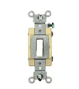 Amber Sporting Goods - Leviton CSB4-20W 20 Amp, 120/277 Volt, Toggle 4-Way AC Quiet Switch, Commercial Grade, Grounding - White