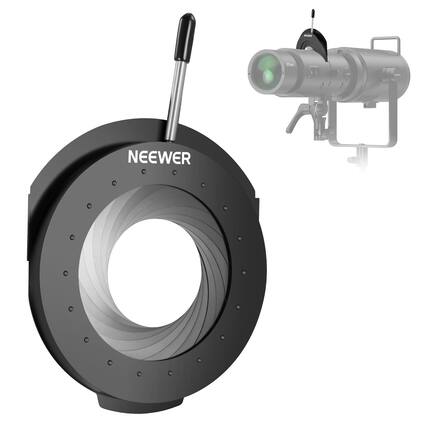 Front. Neewer - Iris Shutter for LS-300 Spotlight Snoot, 5-60mm Adjustable, Heat Resistant, CSS3.
