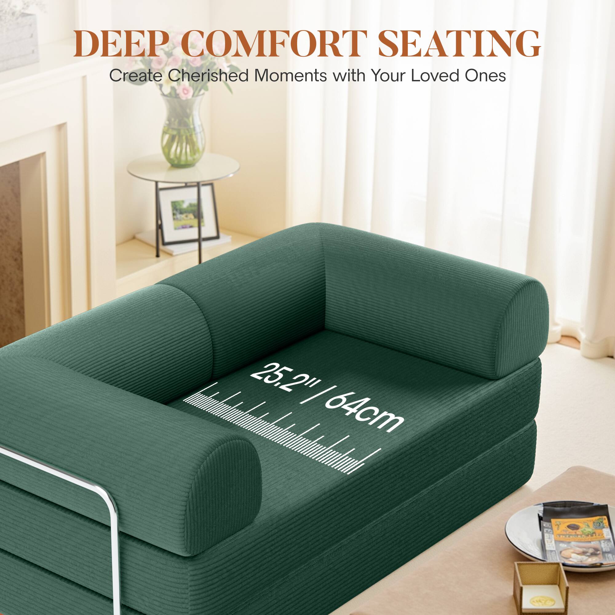 DEEP COMFORT SEATING
Create Cherished Moments with Your Loved Ones

25.2" 64cm