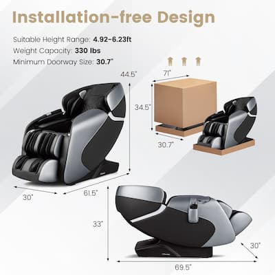 ❤Chiroさま❤EnergyWork❤✨ Costway Relaxe Zero Gravity Shiatsu Massage Chair with