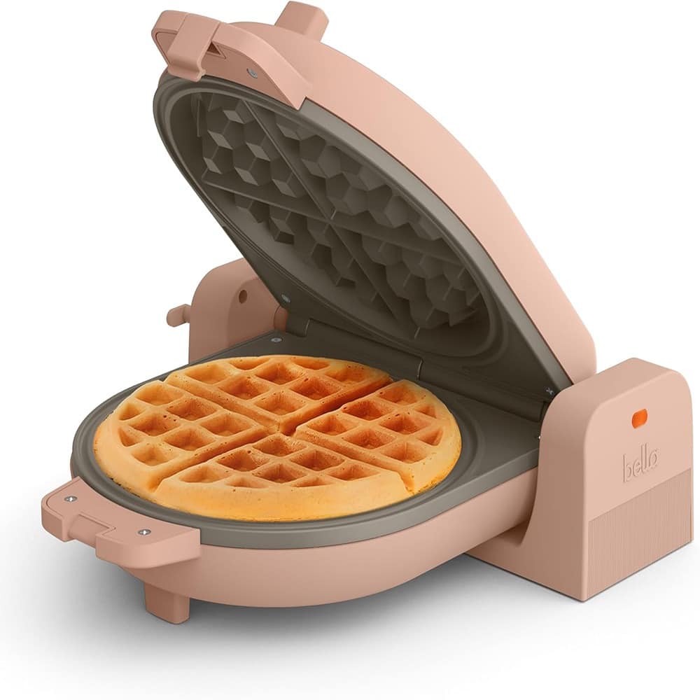 RTMB - Flip-n-Store Waffle Maker with EverGoodTM Ceramic Nonstick Coating - Blossom