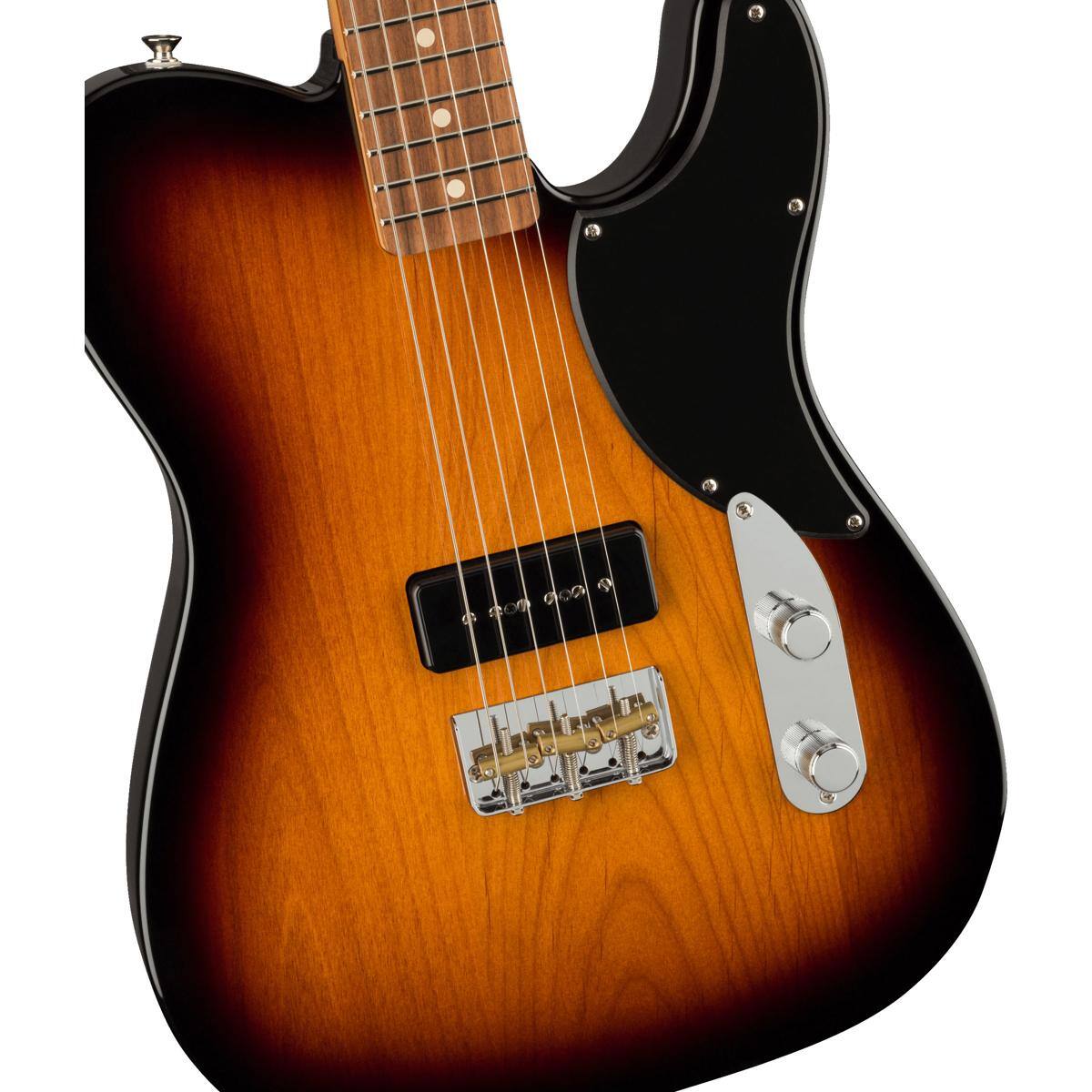 Alt View 3. Fender - Fender Noventa Telecaster Electric Guitar, Pau Ferro Fingerboard, 2-Color Sunburst.