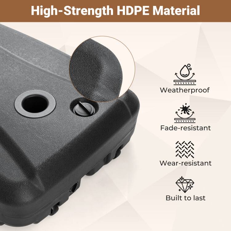 High-Strength HDPE Material  
Weatherproof  
Fade-resistant  
Wear-resistant  
Built to last