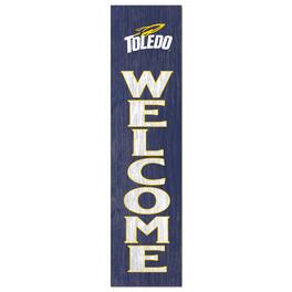 Jardine - Toledo Rockets 12'' x 48'' Welcome Outdoor Leaner - Navy