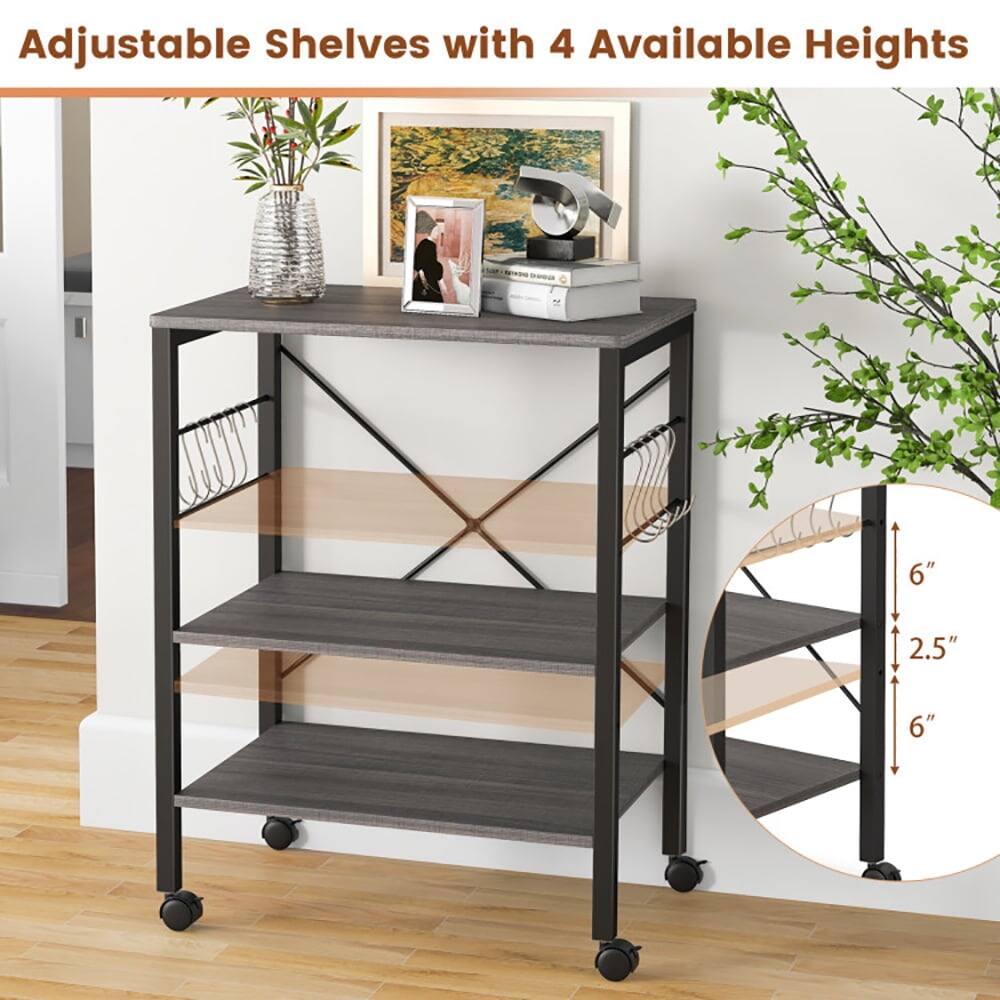 Adjustable Shelves with 4 Available Heights

6"  
2.5"  
6"