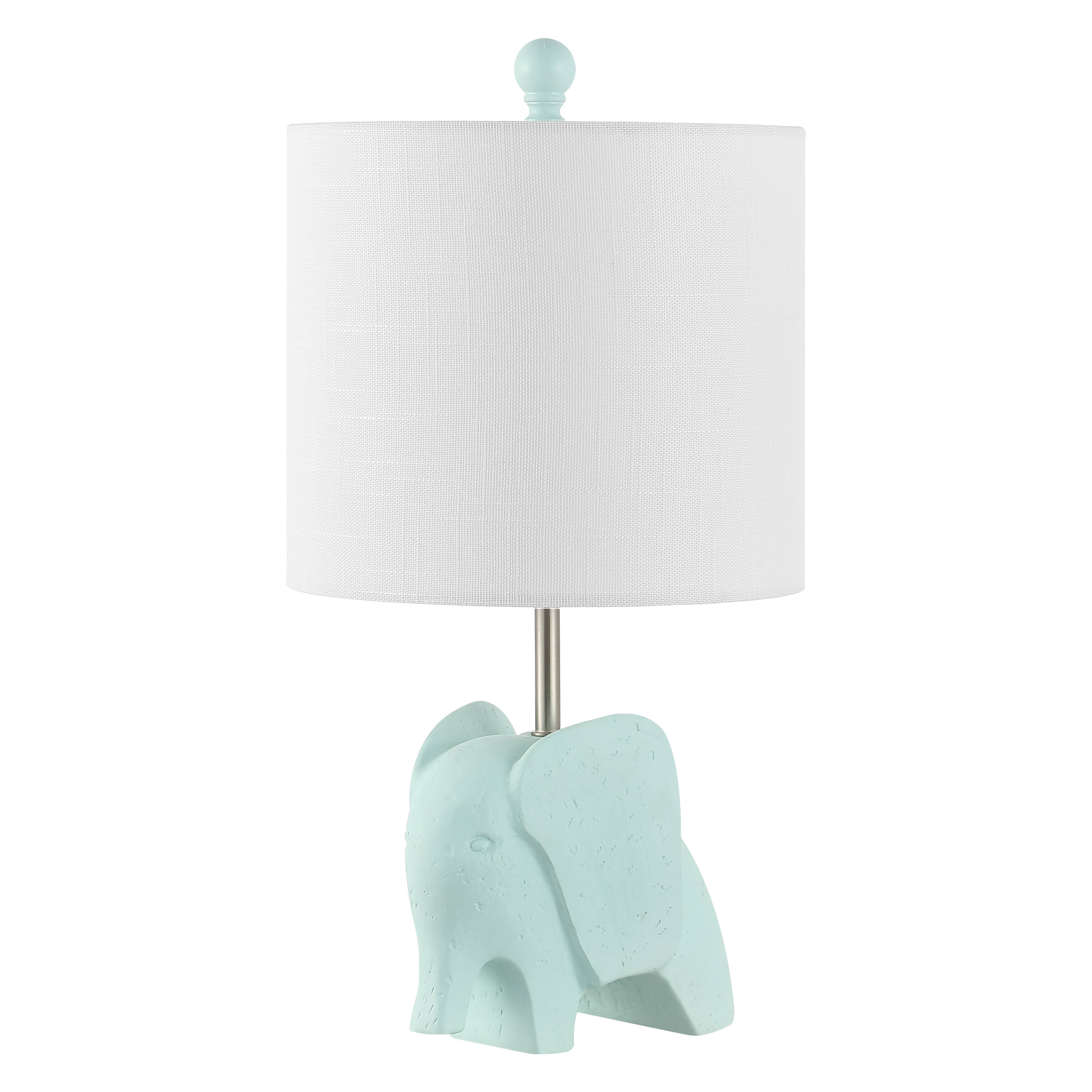 Alt View 6. Jonathan Y - Koda 17.5" Eclectic Southwestern Resin/Iron Elephant LED Kids' Table Lamp, Turquoise.