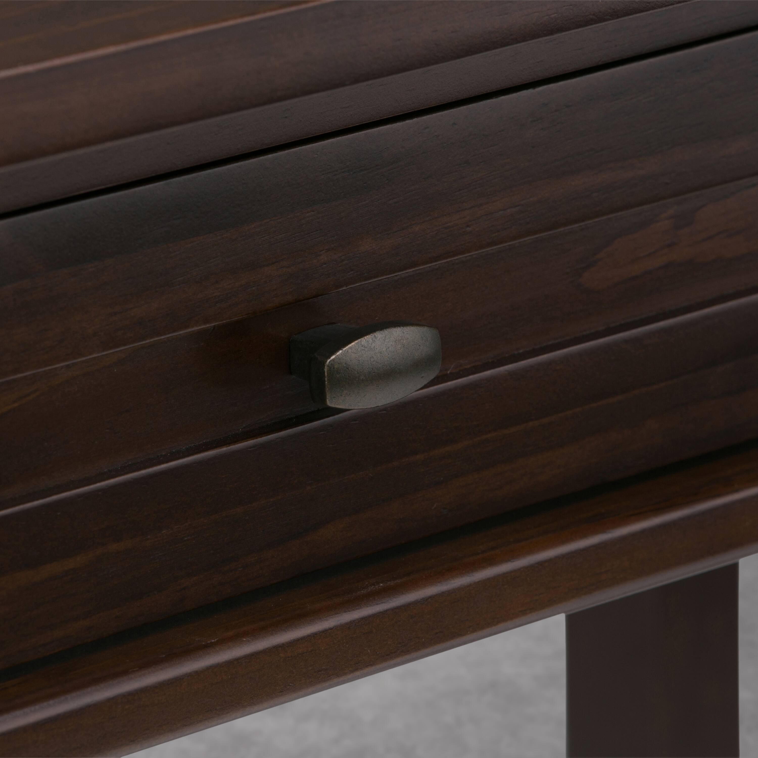 Alt View 4. Simpli Home - Warm Shaker 48 inch Wide Solid Wood Rectangular Desk, Mocha Brown - Mocha Brown.