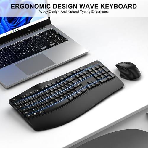 ERGONOMIC DESIGN WAVE KEYBOARD  
Wavy Design And Natural Typing Experience