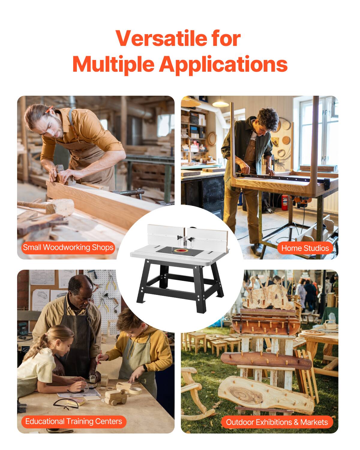 Versatile for Multiple Applications

- Small Woodworking Shops
- Home Studios
- Educational Training Centers
- Outdoor Exhibitions & Markets