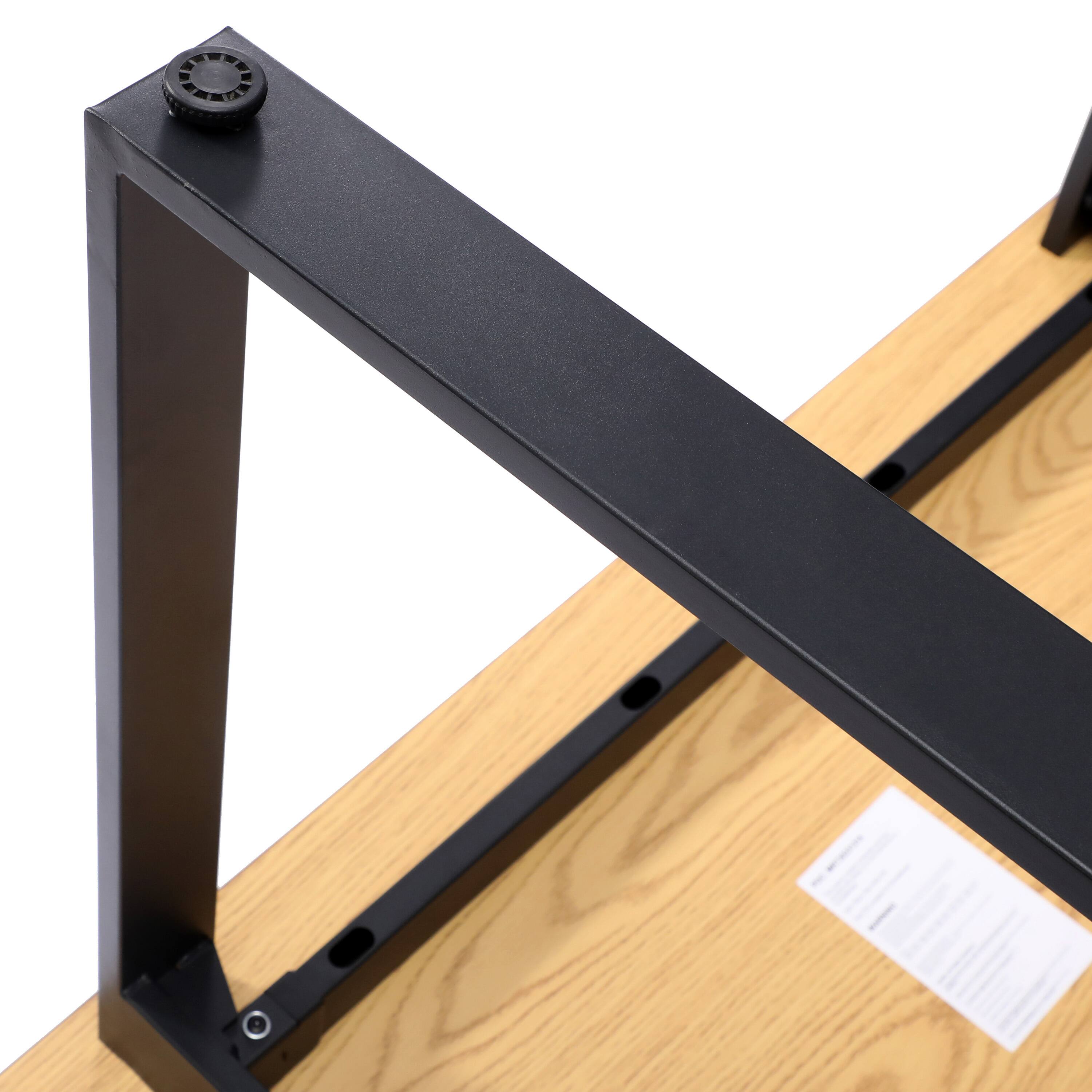 Alt View 8. Emma + Oliver - Remy 48x24 Dining or Gaming Table with Double Sided Laminate Table Top and Heavy Duty U-Frame Steel Base - Walnut.