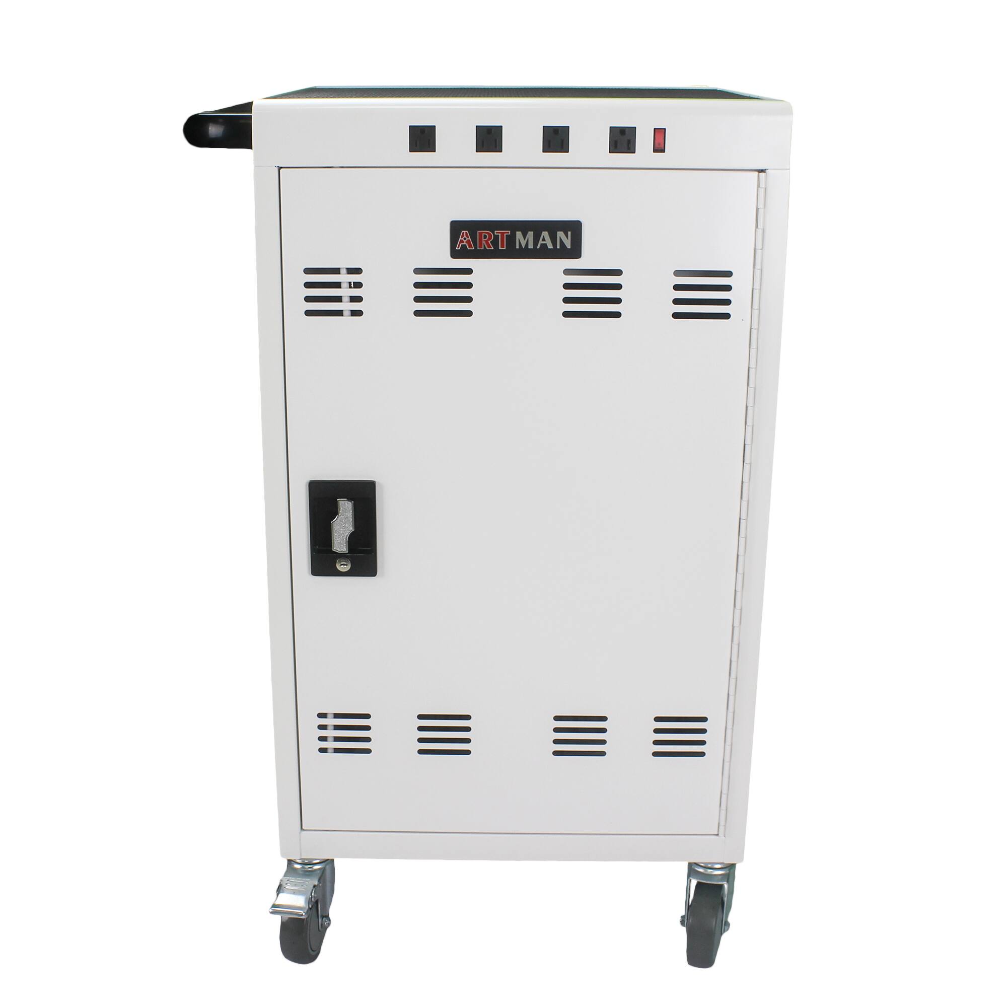 APRILSOUL - Mobile Charging Cart and Cabinet for Tablets Laptops 31+4-Device