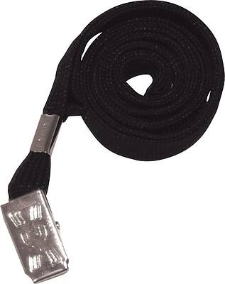 Front. Advantus - 36" Deluxe Neck Lanyard, 24/Box - Black.