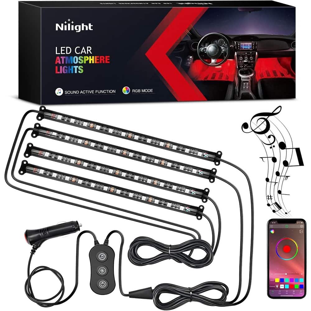 Nilight LED Car Atmosphere Lights  
Sound Active Function  
RGB Mode