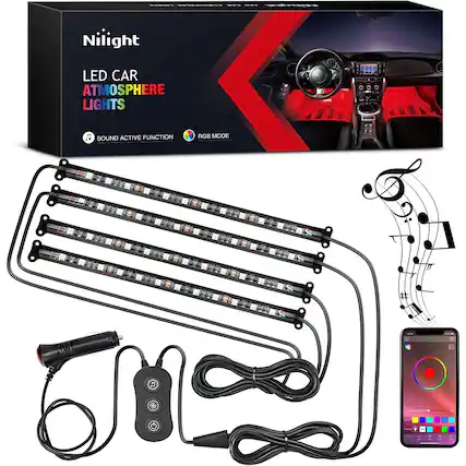 Nilight LED Car Atmosphere Lights
Sound Active Function
RGB Mode