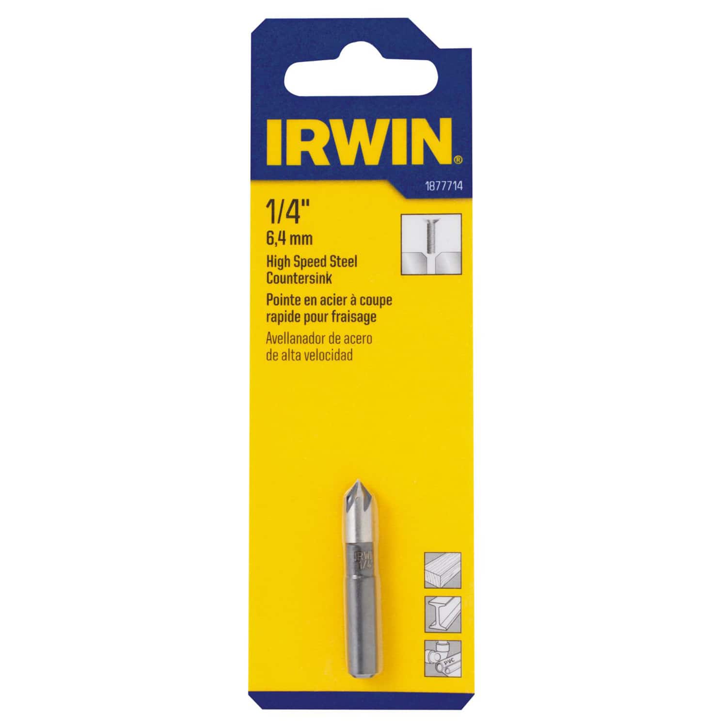 Irwin - 1/4 in. D High Speed Steel Countersink 1 pc price history on PriceWatchPro