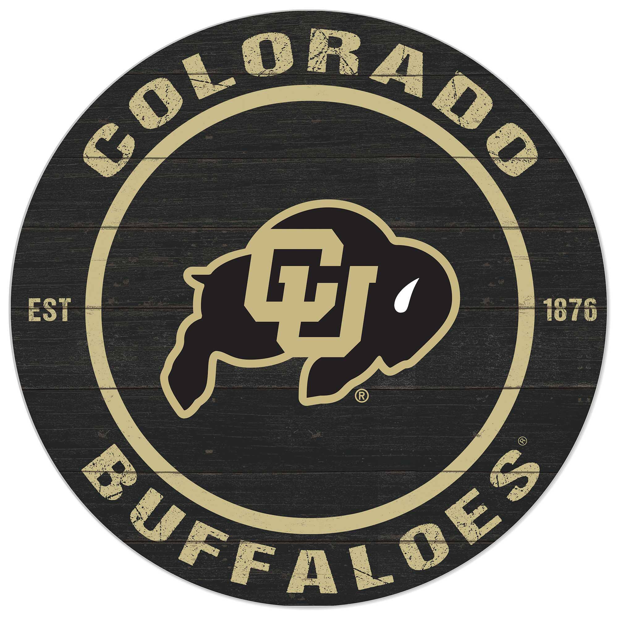 Colorado Buffaloes 20'' x 20'' Indoor/Outdoor Circle Sign