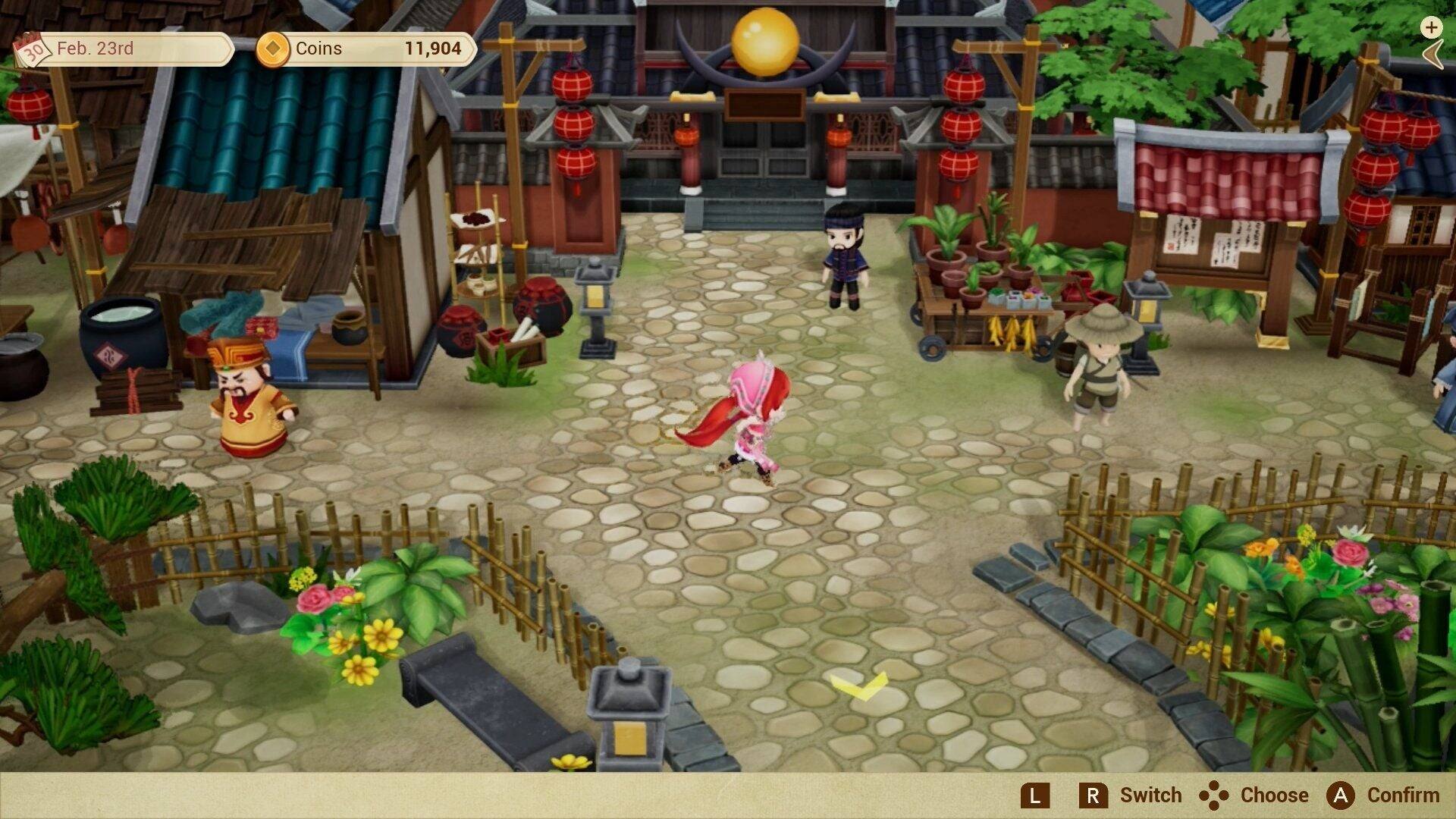30 Feb. 23rd  
Coins 11,904  
L R Switch  
Choose A Confirm