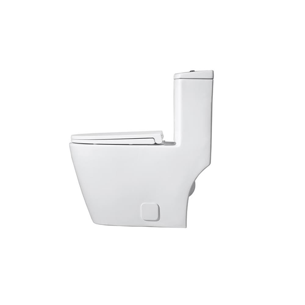 Alt View 1. Elegant Kitchen and Bath - Winslet One-piece elongated Toilet 28x16x29 in White - White.