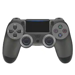 YONWAY - Wireless Bluetooth Game Controller for PlayStation 4, Console Gamepad with Touch Panel, Six-axis Dual Vibration - Steel Black