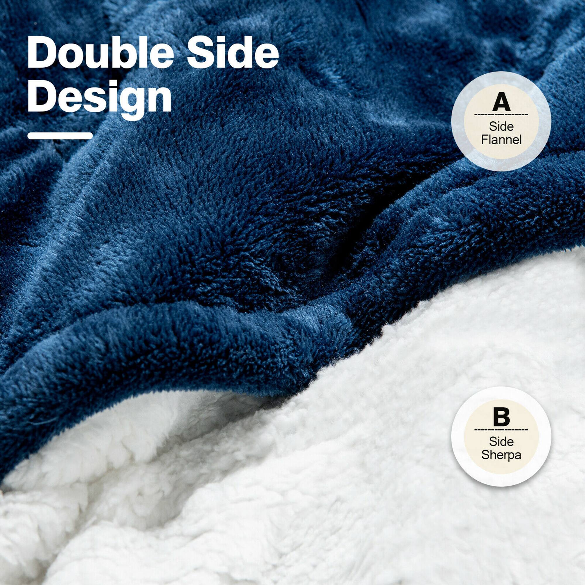 Double Side Design: A Side Flannel, Side Sherpa
