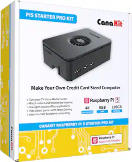 CanaKit - Raspberry Pi 5 Starter Kit - Turbine (8GB) - Black