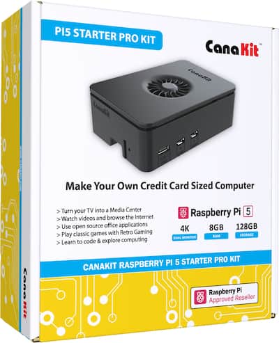 CanaKit Raspberry Pi 5 Starter Kit Turbine (8GB) Black PI5-8GB CanaKit Raspberry Pi 5 Starter Kit Turbine (8GB) Black PI5-8GB