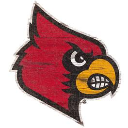 Fan Creations - Louisville Cardinals Distressed Logo Cutout Sign - Multicolor