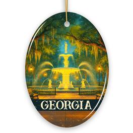 OrnamentallyYou - Charming Georgia Forsyth Park Ornament, Savannah Landmark Christmas Gift and Southern Souvenir - Multi-colored