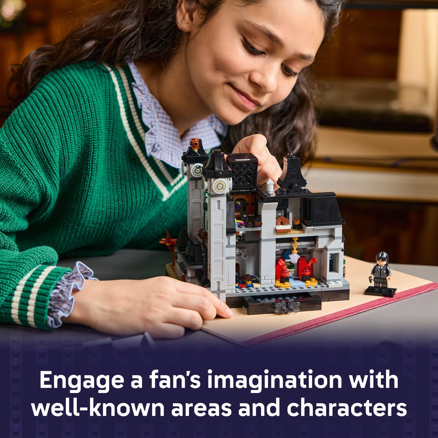 Engage a fan's imagination with well-known areas and characters
